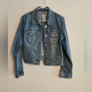No Boundaries brand jean jacket juniors size X-large